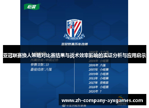亚冠联赛换人策略对比赛结果与战术效率影响的实证分析与应用启示